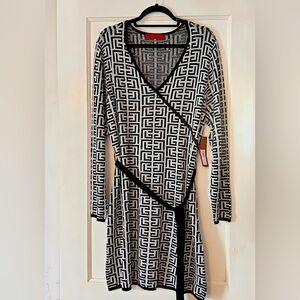 Love Scarlett Faux Wrap Knit Dress